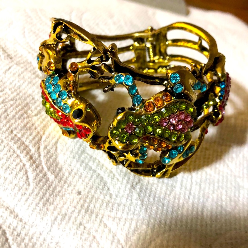 Vintage Costume Frog Bracelet